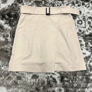 Ann Taylor Beige Mini Skirt with Belt
